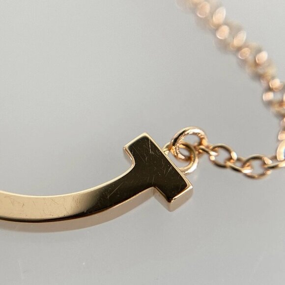 TIFFANY&Co. T Smile mini Rose gold Necklace - Picture 5 of 14